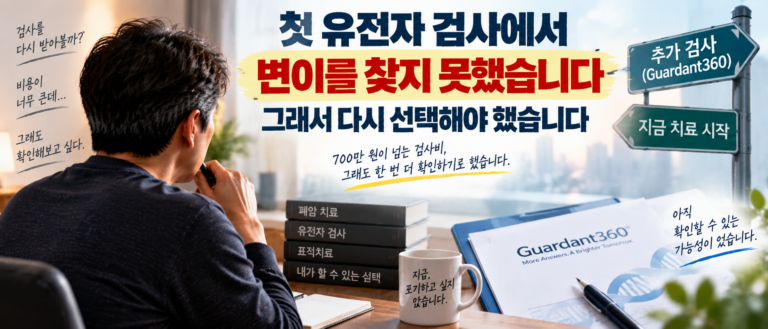 첫 유전자 검사에서 변이를 찾지 못했습니다, 폐암 4기 치료를 앞두고 다시 선택해야 했습니다 9 ChatGPT Image Sep 14 2026 11 02 59 PM