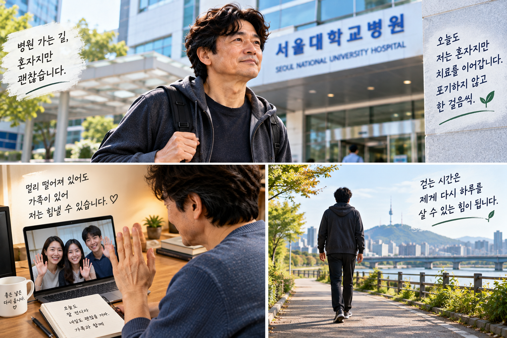 가족은 미국에 있고 저는 한국에 남았습니다, 혼자 폐암 치료를 이어가며 만든 생활 1 ChatGPT Image Sep 15 2026 06 06 54 PM