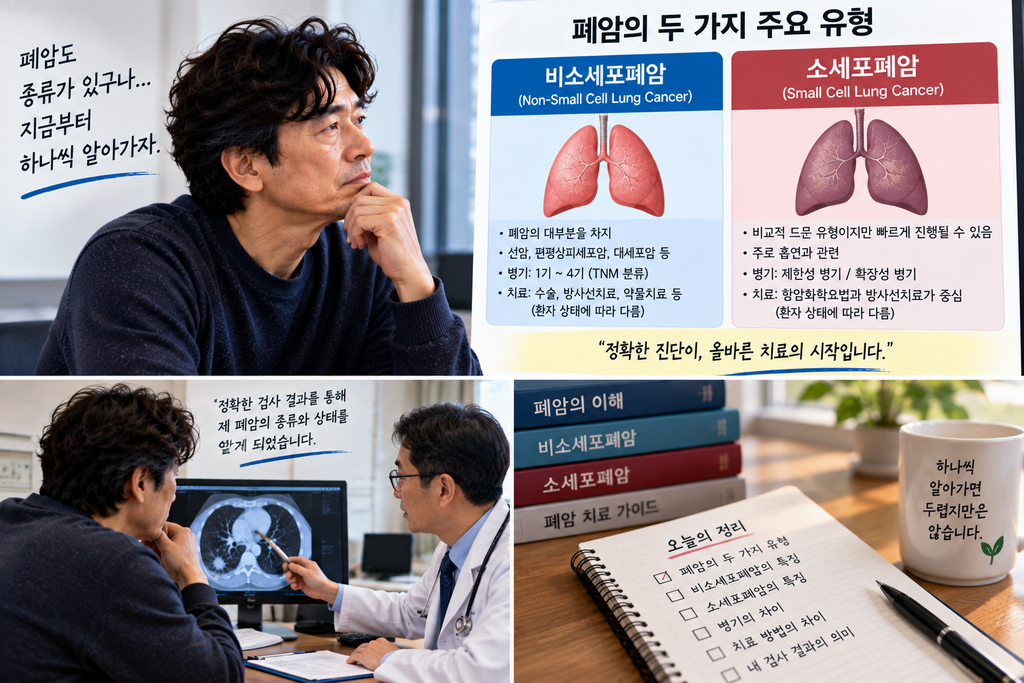 “비소세포폐암입니다”라는 말을 처음 들었습니다, 왜 폐암을 다시 나누는지 그때는 몰랐습니다 1 ChatGPT Image Sep 15 2026 07 31 23 PM