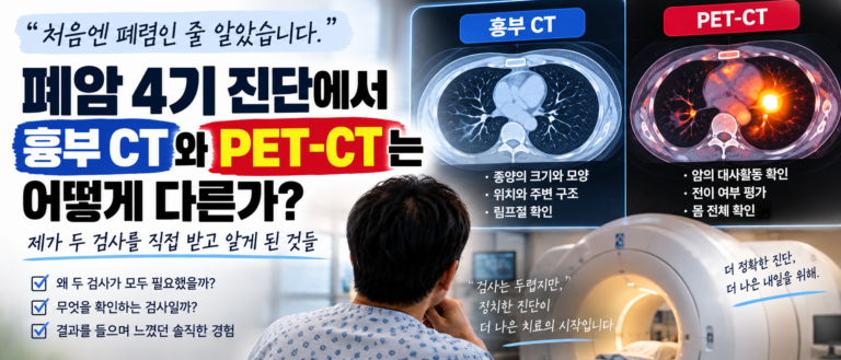 폐렴인 줄 알았는데 폐암 4기였습니다, 흉부 CT와 PET-CT를 직접 받아보니 달랐던 점 11 썸네일
