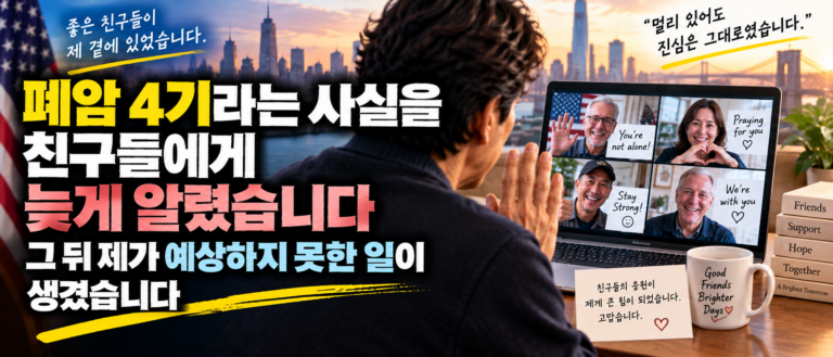 폐암 4기라는 사실을 친구들에게 늦게 알렸습니다, 그 뒤 제가 예상하지 못한 일이 생겼습니다 7 ChatGPT Image Sep 17 2026 09 03 31 PM