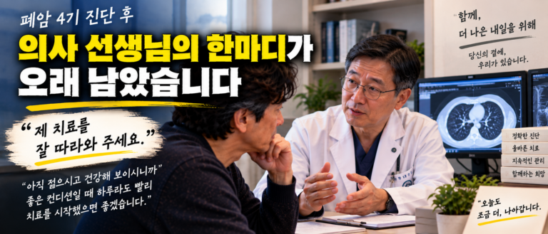 폐암 4기 진단 후 의사 선생님의 한마디가 오래 남았습니다, “제 치료를 잘 따라와 주세요” 5 ChatGPT Image Sep 17 2026 09 45 42 PM