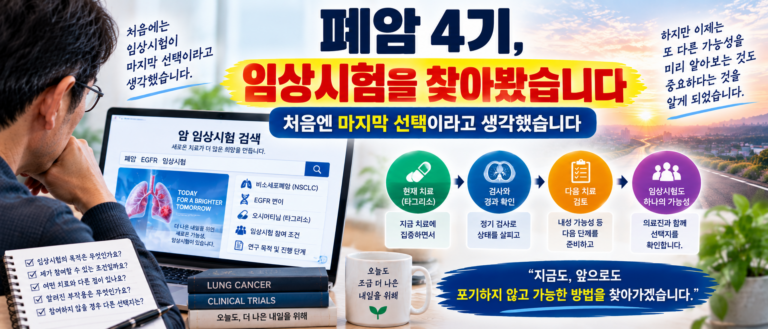 폐암 4기 치료 중 임상시험을 찾아봤습니다, 처음엔 마지막 선택이라고 생각했습니다 4 썸네일