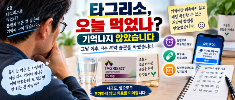 타그리소를 먹었는지 기억나지 않았습니다, 폐암 치료가 길어지며 만든 저만의 복약 습관 3 썸네일
