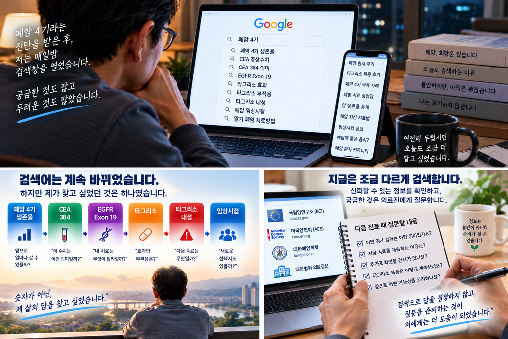폐암 4기 진단 후 검색창을 놓지 못했습니다, 지금은 인터넷을 보는 방법이 달라졌습니다 1 ChatGPT Image Sep 21 2026 02 39 02 PM
