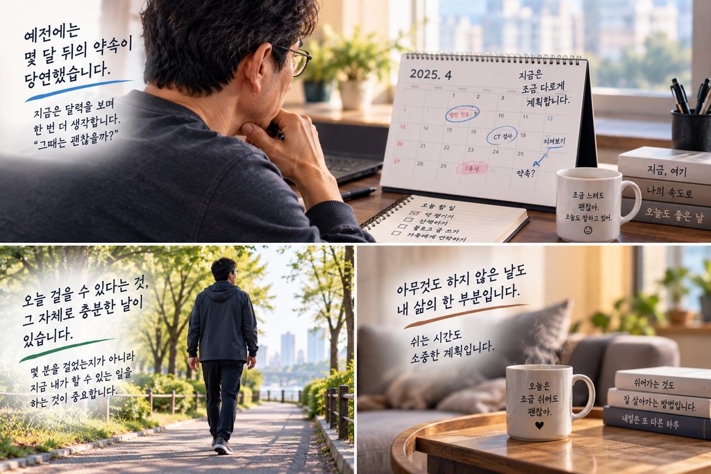 폐암 4기 진단 후 먼 계획을 세우기가 어려웠습니다, 지금은 오늘 할 수 있는 일을 먼저 생각합니다 1 ChatGPT Image Sep 23 2026 08 54 53 AM